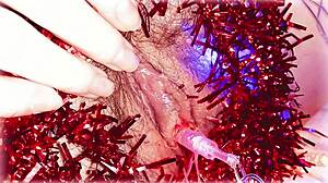 Eksklusiv juleplass med naturlig klitoris og hår i høy oppløsning