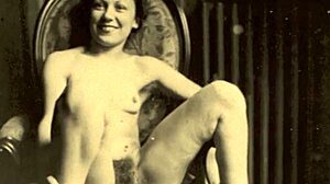 Vintage erotika: Bedstemors hårede fisse bliver knullet hårdt i HD-video