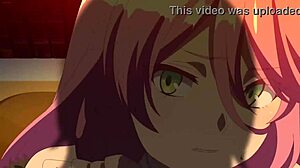 Sexy redhead hentai babe gets a hardcore blowjob and fucks to escape eng subs
