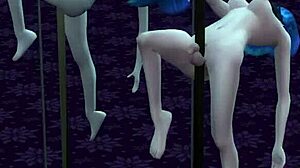 Η Shemale Janes σε μια άγρια βραδινή έξοδο στο Sims 4 τελειώνει με ομαδικό σεξ και σπέρμα