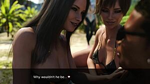 Lisan eroottinen seikkailu Byronin kanssa rannalla 3D-hentai-tyyliin