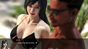 Lisas a Byron si užívají erotické dobrodružství na pláži v 3D hentai