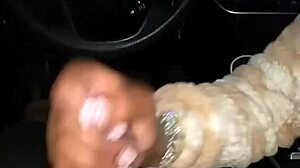 Ebony babe takes BBC in car after nightclub