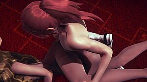 Hentai 3D bez zábran: Pustovnícka ručná práca a trojka s vnútornou ejakuláciou a orálnou recepciou - japonská a ázijská videohra založená na mange porno