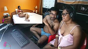Desi-Ehefrau wird in Hotelzimmer in indischem Porno mit bengalischem Audio gefickt